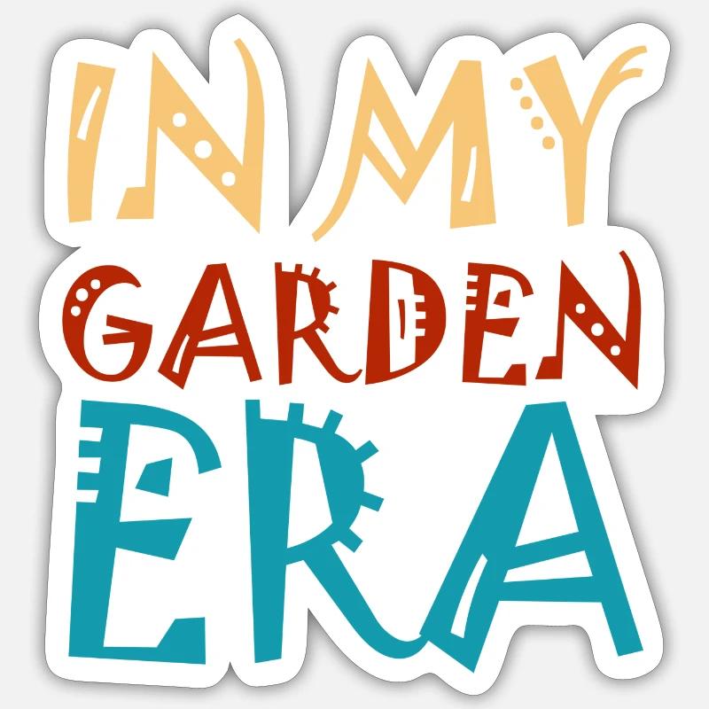 In meiner Gartenära - Sticker Größe S (10 x 10 cm) - Mattweiß