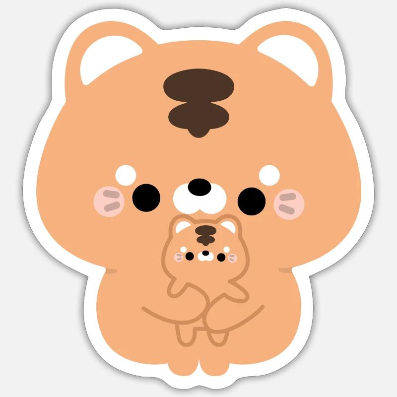 Tiger Love - Sticker size S (10 x 10 cm) - white matte