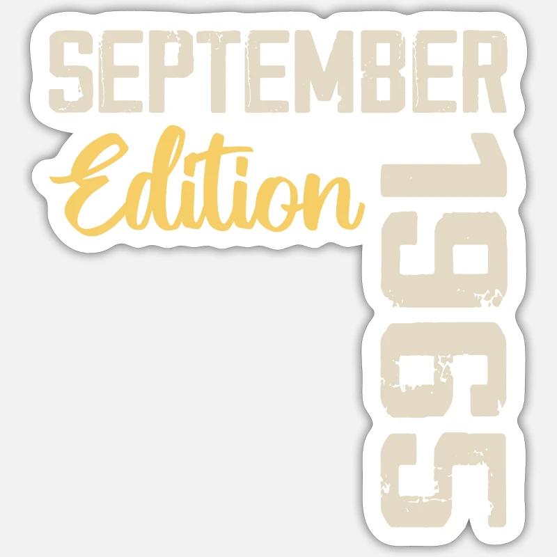Septembre 1965 - 59e Anniversaire September 1965 - Sticker taille S (10 x 10 cm) - blanc mat