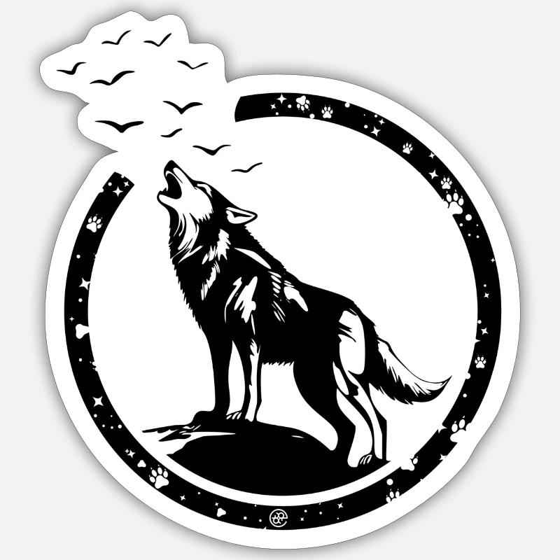 Wildwolf Sticker Größe S (10 x 10 cm)