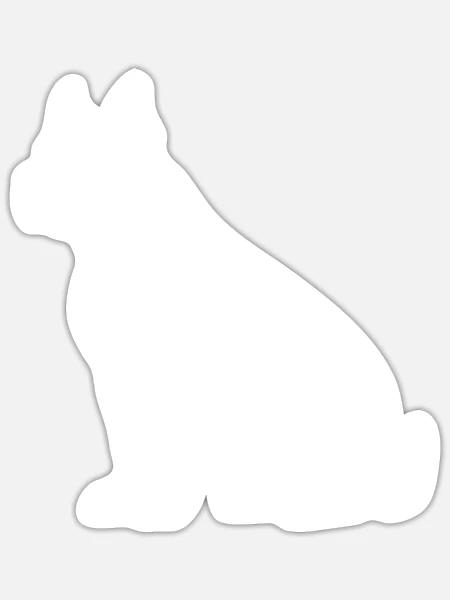 American Staffordshire Terrier Hund - Sticker Größe S (10 x 10 cm) - Mattweiß