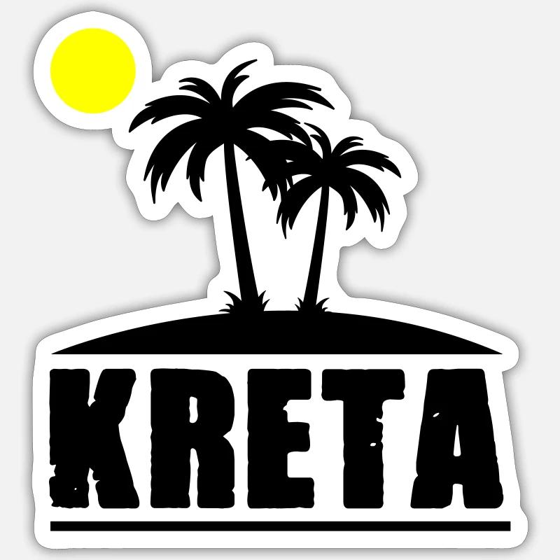 Crete - Sticker size S (10 x 10 cm) - white matte