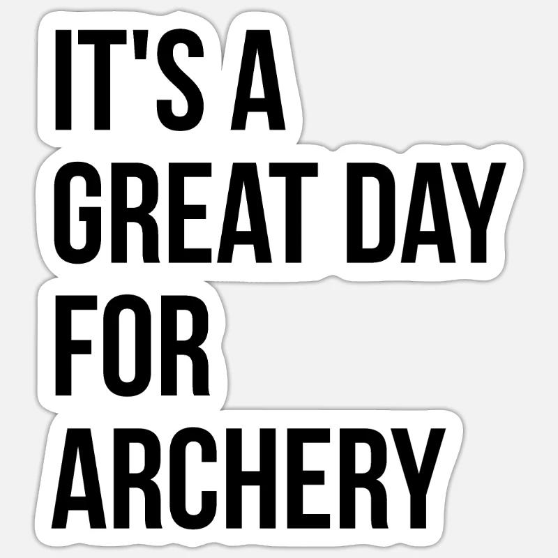 Archery - Sticker size S (10 x 10 cm) - white matte
