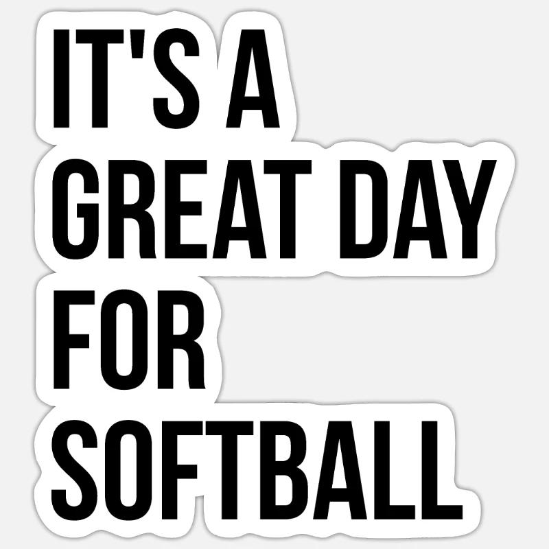 Softball - Sticker size S (10 x 10 cm) - white matte