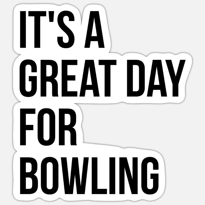 Bowling - Sticker size S (10 x 10 cm) - white matte