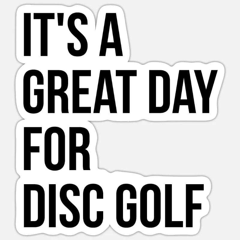 Disc Golf - Sticker size S (10 x 10 cm) - white matte