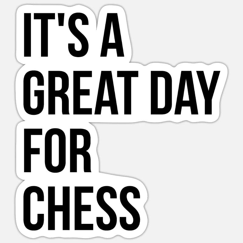 échecs - Sticker taille S (10 x 10 cm) - blanc mat