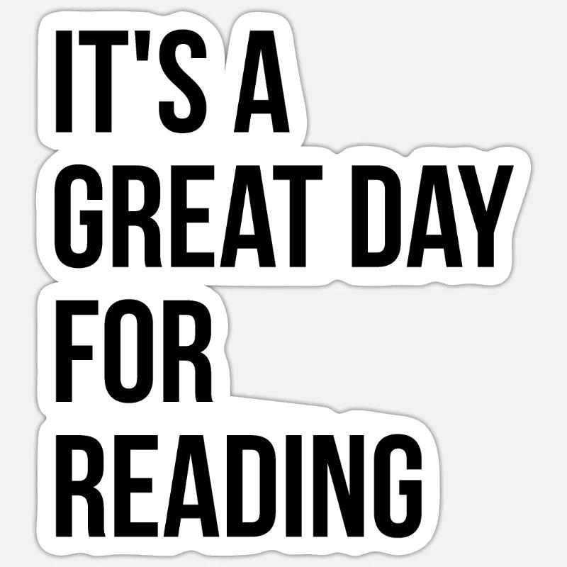 Reading - Sticker size S (10 x 10 cm) - white matte