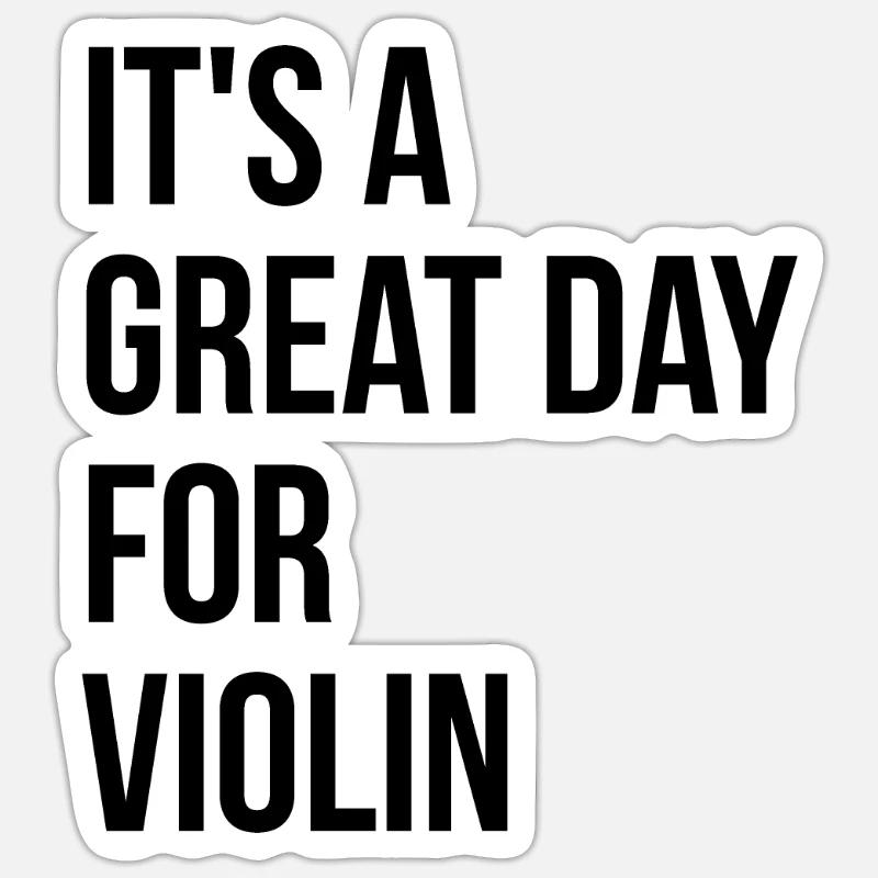 Violin - Sticker size S (10 x 10 cm) - white matte