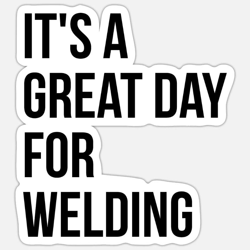 Welding - Sticker size S (10 x 10 cm) - white matte