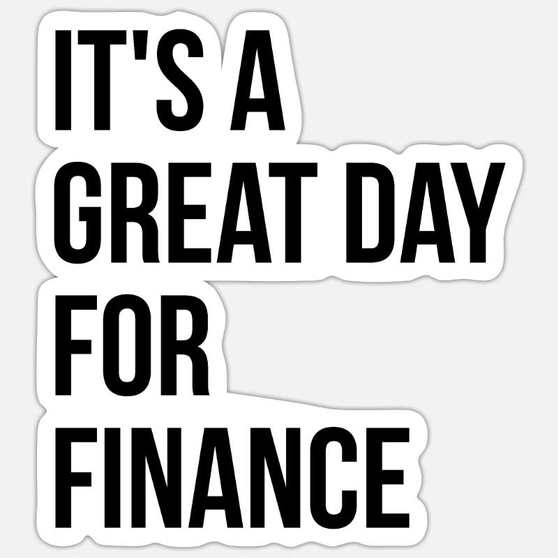 Finance - Sticker size S (10 x 10 cm) - white matte