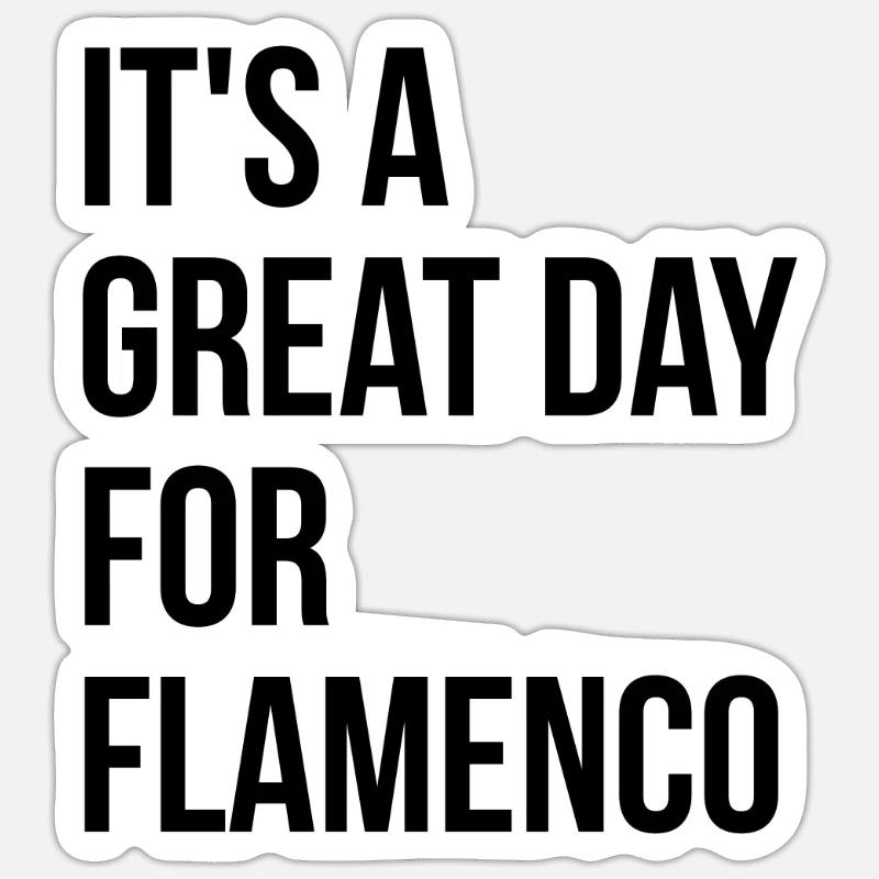 flamenco - Sticker taille S (10 x 10 cm) - blanc mat