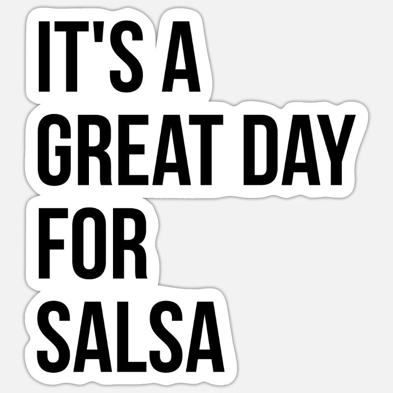 Salsa - Sticker Größe S (10 x 10 cm) - Mattweiß