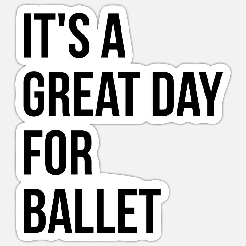 ballet - Sticker taille S (10 x 10 cm) - blanc mat
