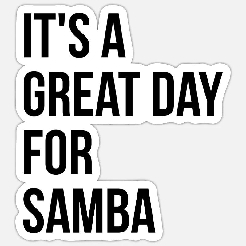 Samba - Sticker size S (10 x 10 cm) - white matte