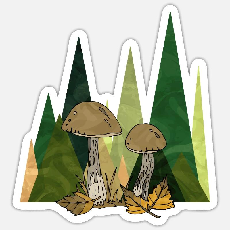 Fungi - Sticker size S (10 x 10 cm) - white matte
