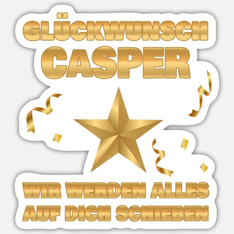 Kollegin Casper - Sticker Größe S (10 x 10 cm) - Mattweiß