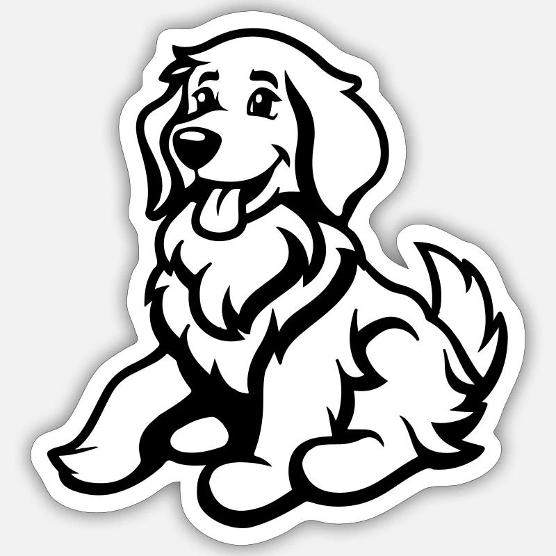 hund comic tier Sticker Größe S (10 x 10 cm)