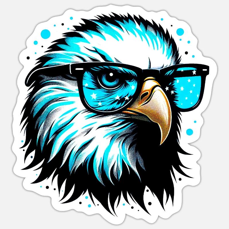 Eagle - Sticker size S (10 x 10 cm) - white matte