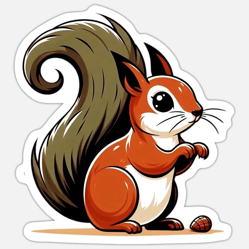 Squirrel Sticker size S (10 x 10 cm)