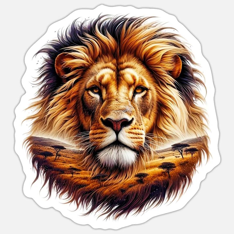 Löwe Sticker Größe S (10 x 10 cm)