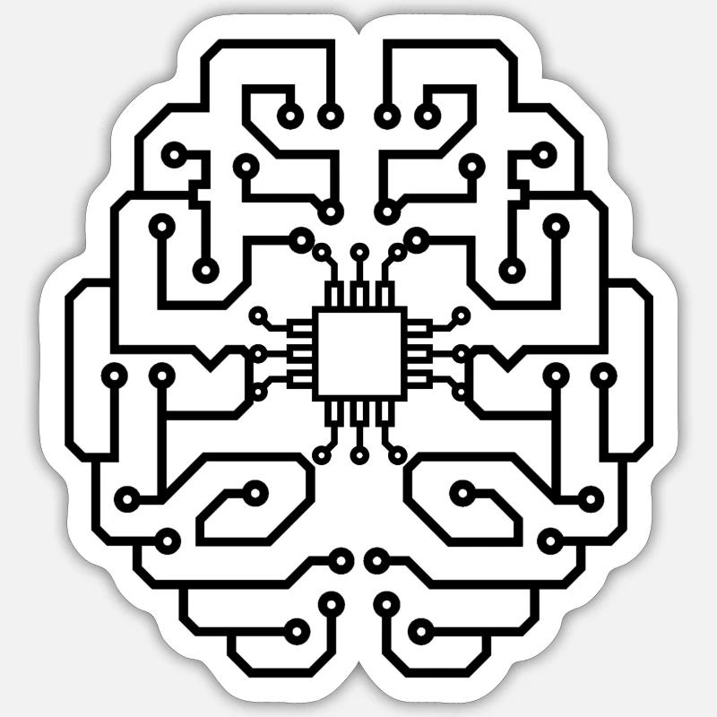 electrician electrical electronics occupation voltage CPU Sticker size S (10 x 10 cm)