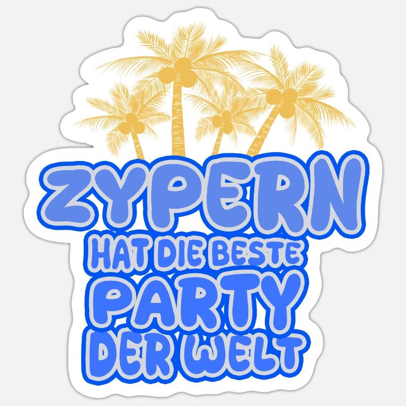 Chypre comme vacances Sticker taille S (10 x 10 cm)