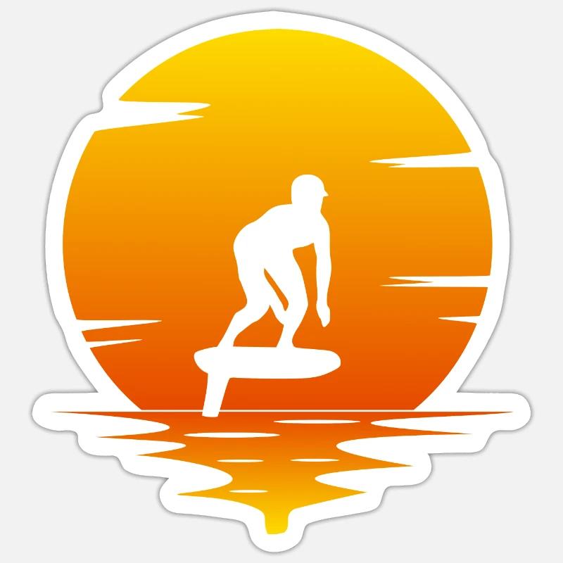 Pumpfoil Sunset Sticker size S (10 x 10 cm)