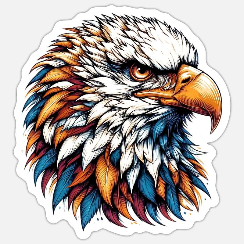 Eagle - Sticker size S (10 x 10 cm) - white matte
