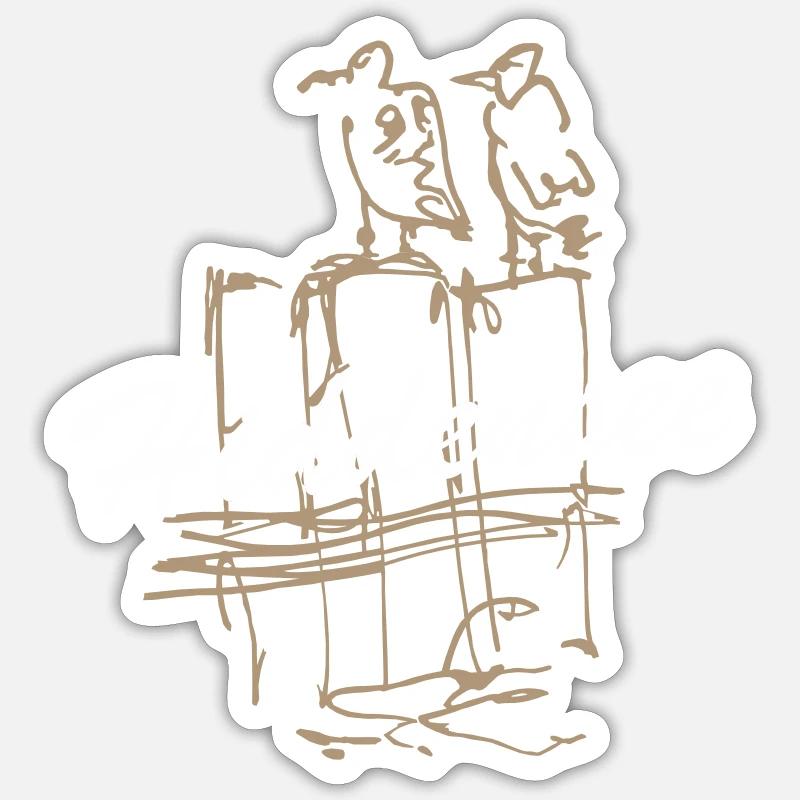 Hiddensee Ostsee Möwen Insel I love Hiddensee Sticker Größe S (10 x 10 cm)