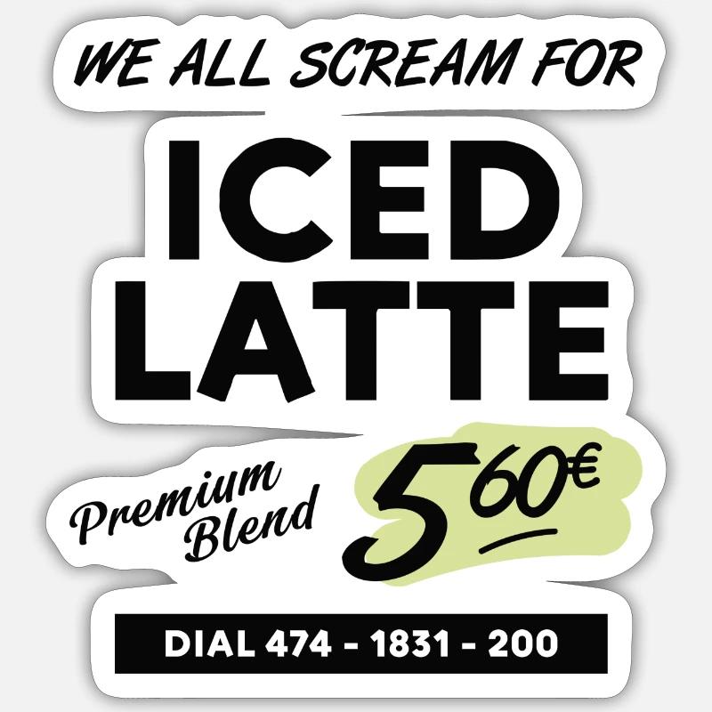 Coffee Lover - Sticker taille S (10 x 10 cm) - blanc mat