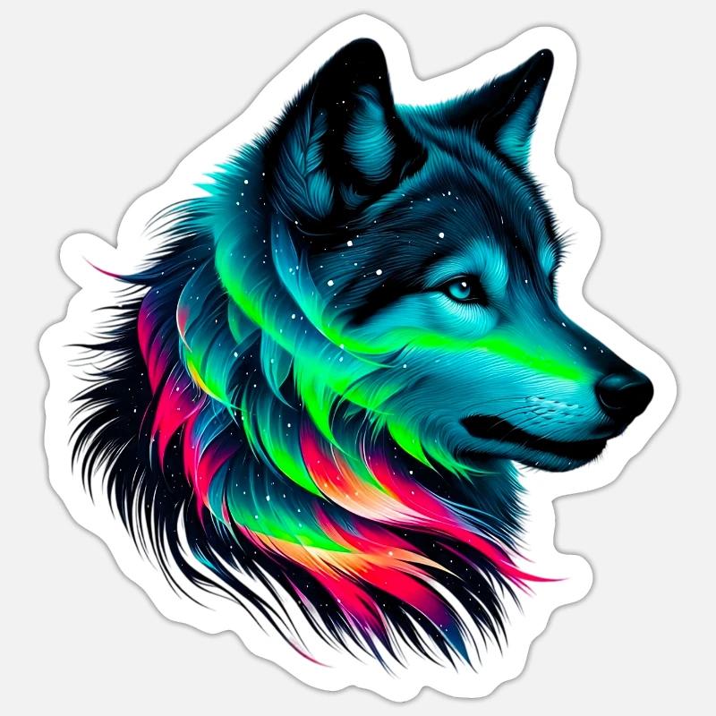 Wolf - Sticker size S (10 x 10 cm) - white matte