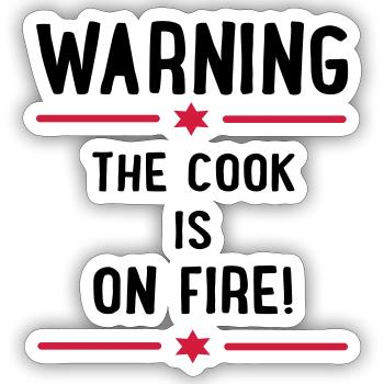 Funny sayings for chefs - Sticker size S (10 x 10 cm) - white matte - Front