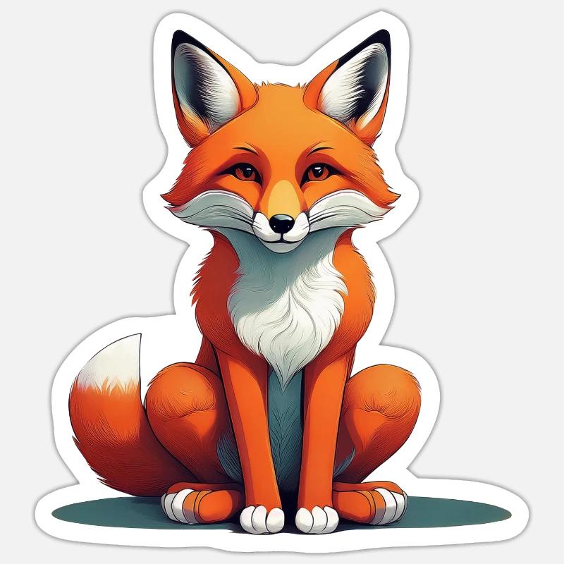 Fuchs Comic Sticker Größe S (10 x 10 cm)