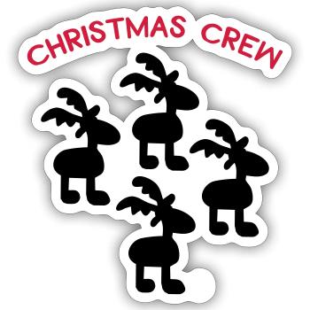 Christmas Crew - Sticker Größe S (10 x 10 cm) - Mattweiß - Vorne