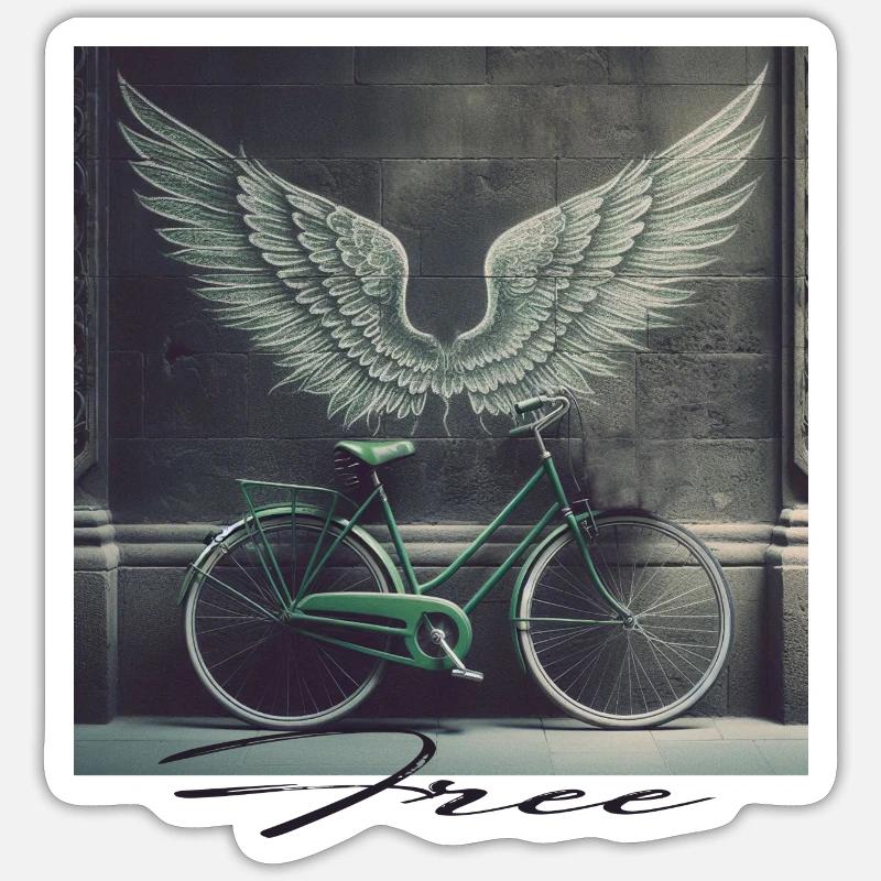 Vélo - Sticker taille S (10 x 10 cm) - blanc mat