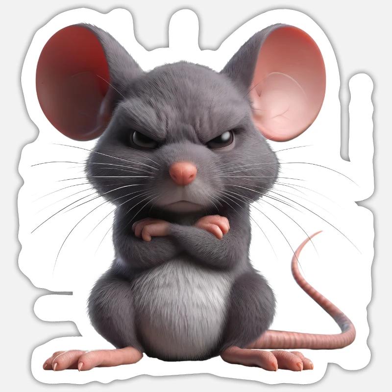 Mouse Grim 1 Sticker size S (10 x 10 cm)