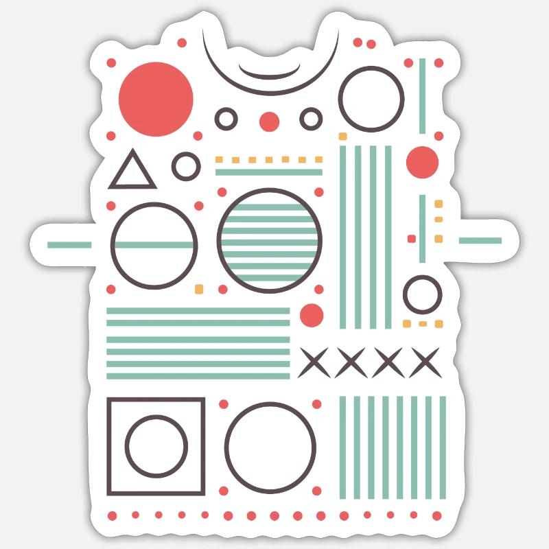 Conception élémentaire - Sticker taille S (10 x 10 cm) - blanc mat