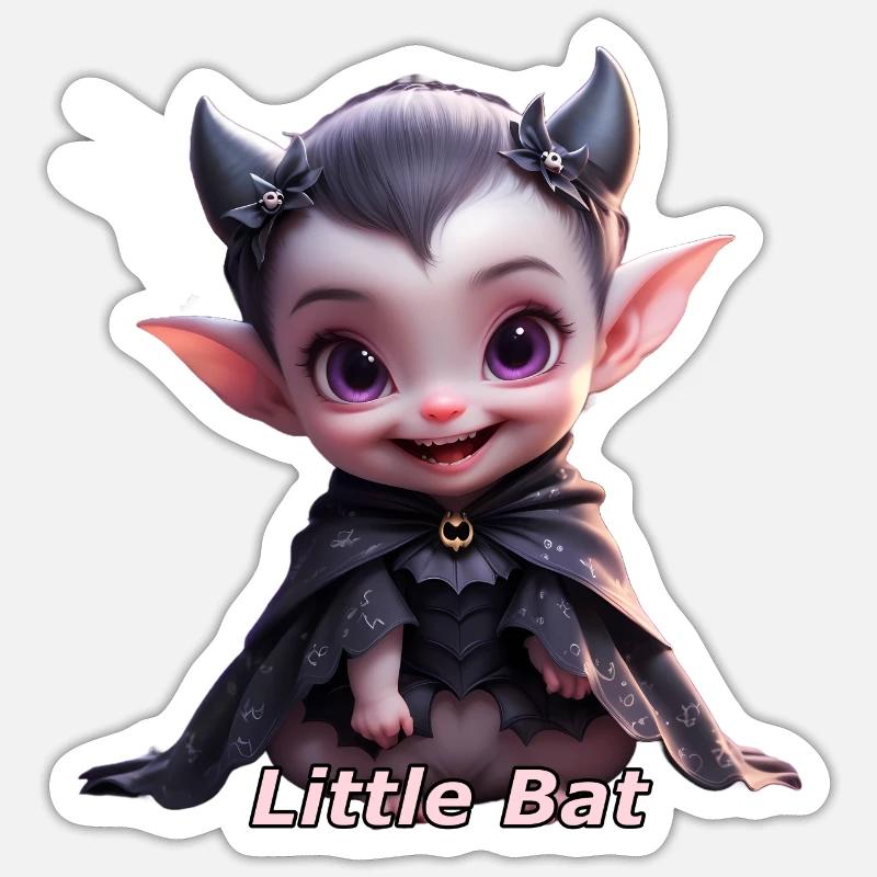 Bat - Sticker size S (10 x 10 cm) - white matte