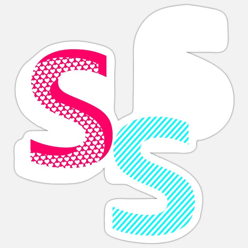 S Initiale - Sticker taille S (10 x 10 cm) - blanc mat