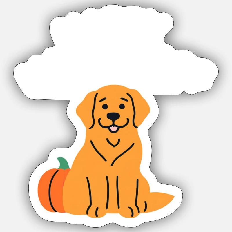 Happy Hallowoof - Conception de chien d’Halloween mignon Sticker taille S (10 x 10 cm)