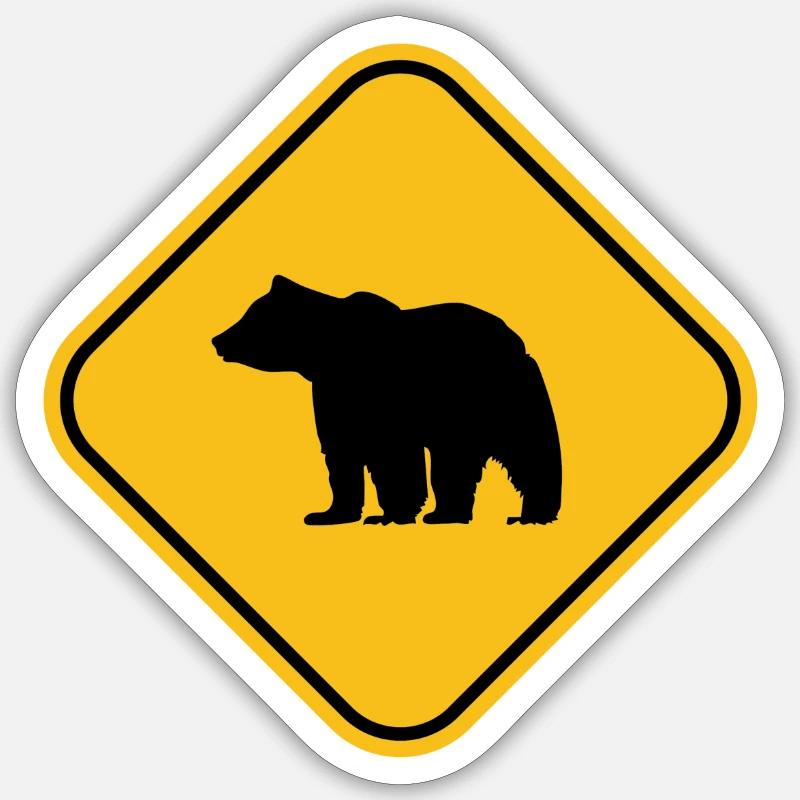 Bear Strength - Sticker size S (10 x 10 cm) - white matte