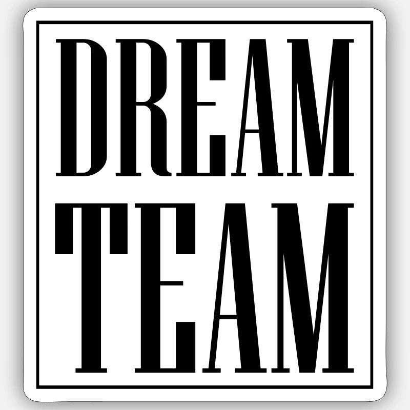 Équipe de rêve - Sticker taille S (10 x 10 cm) - blanc mat