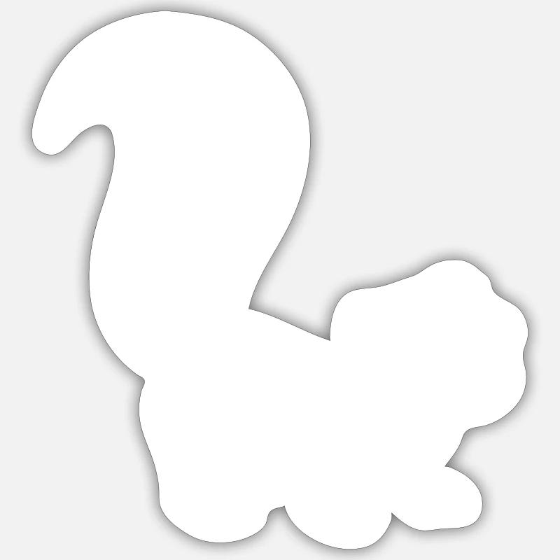 Skunk Comic - Sticker size S (10 x 10 cm) - white matte