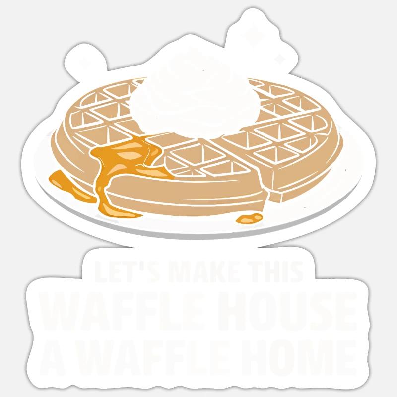 Waffles Breakfast Sweets Sticker size S (10 x 10 cm)