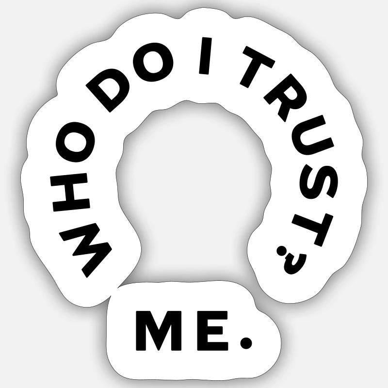 WhoDoITrust Sticker Größe S (10 x 10 cm)
