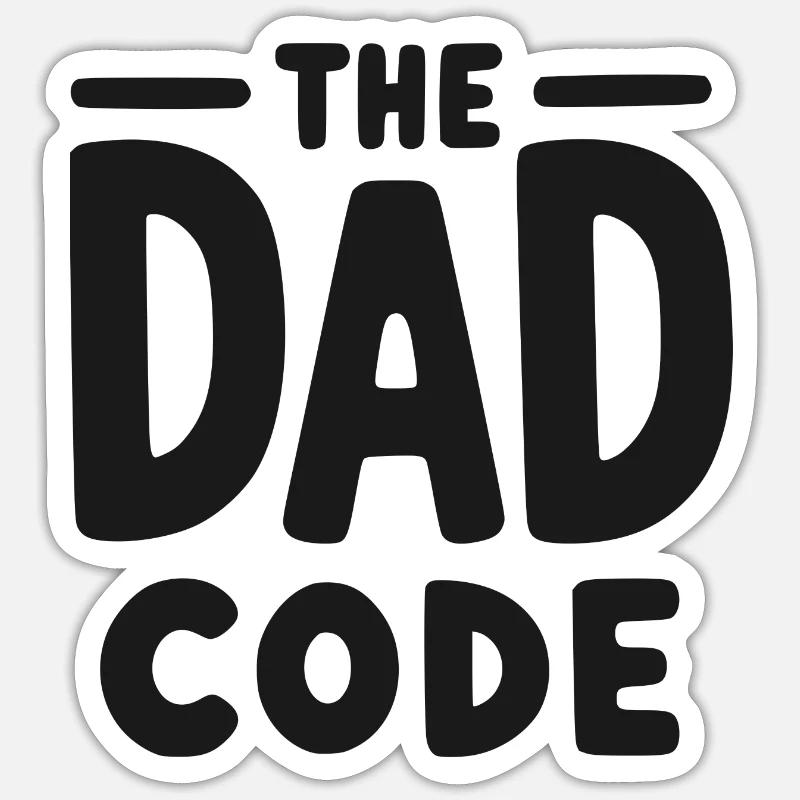 Le code du papa - Sticker taille S (10 x 10 cm) - blanc mat