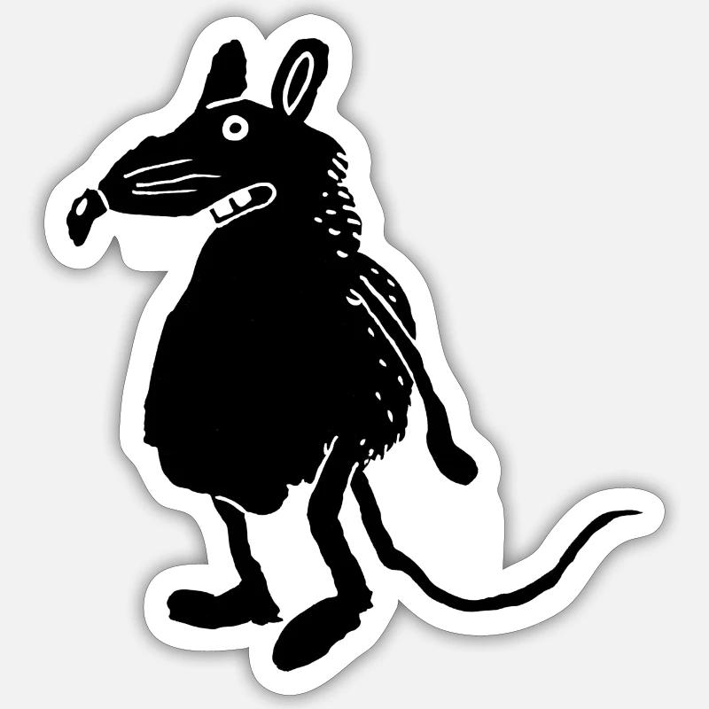 Mouse - Sticker size S (10 x 10 cm) - white matte