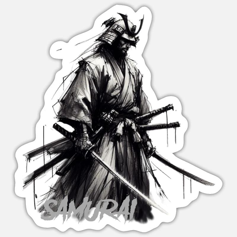 Samurai Sticker size S (10 x 10 cm)