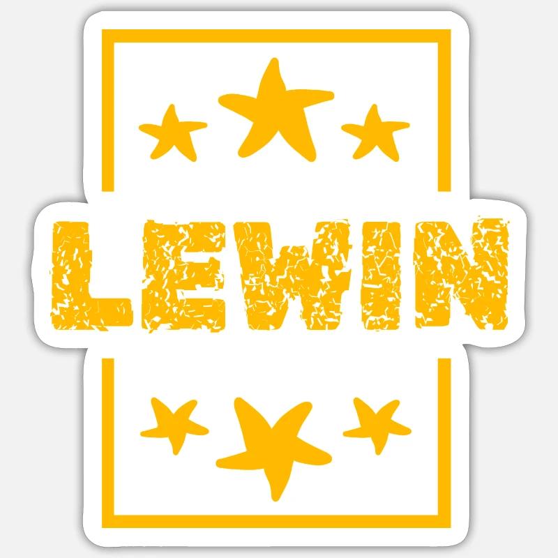 Lewin - Sticker size S (10 x 10 cm) - white matte